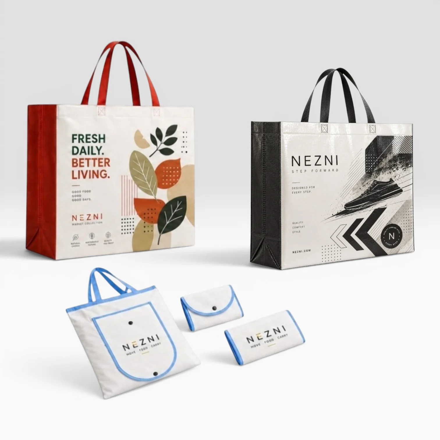 Nonwoven bag production examples.