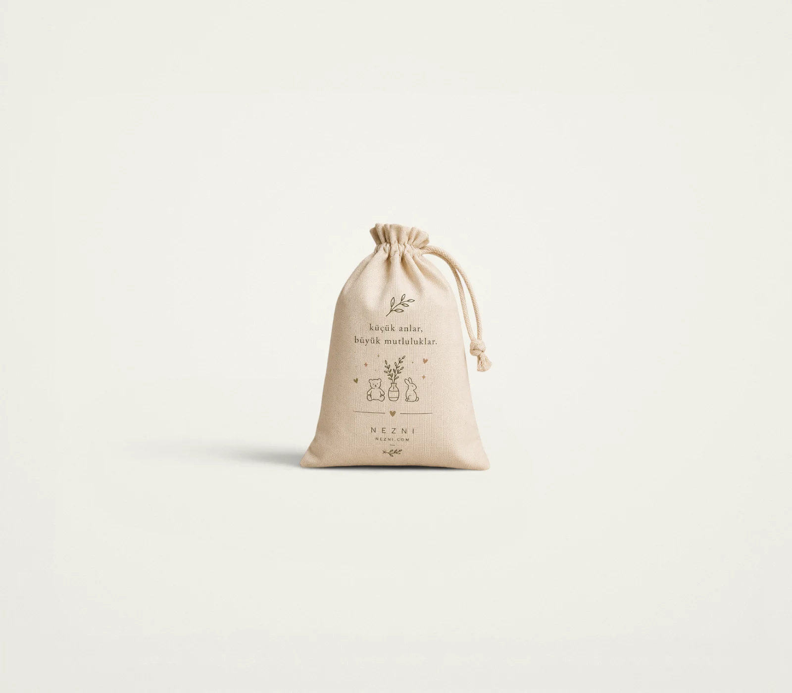 KS-02 Mini Cotton Drawstring Pouch product image