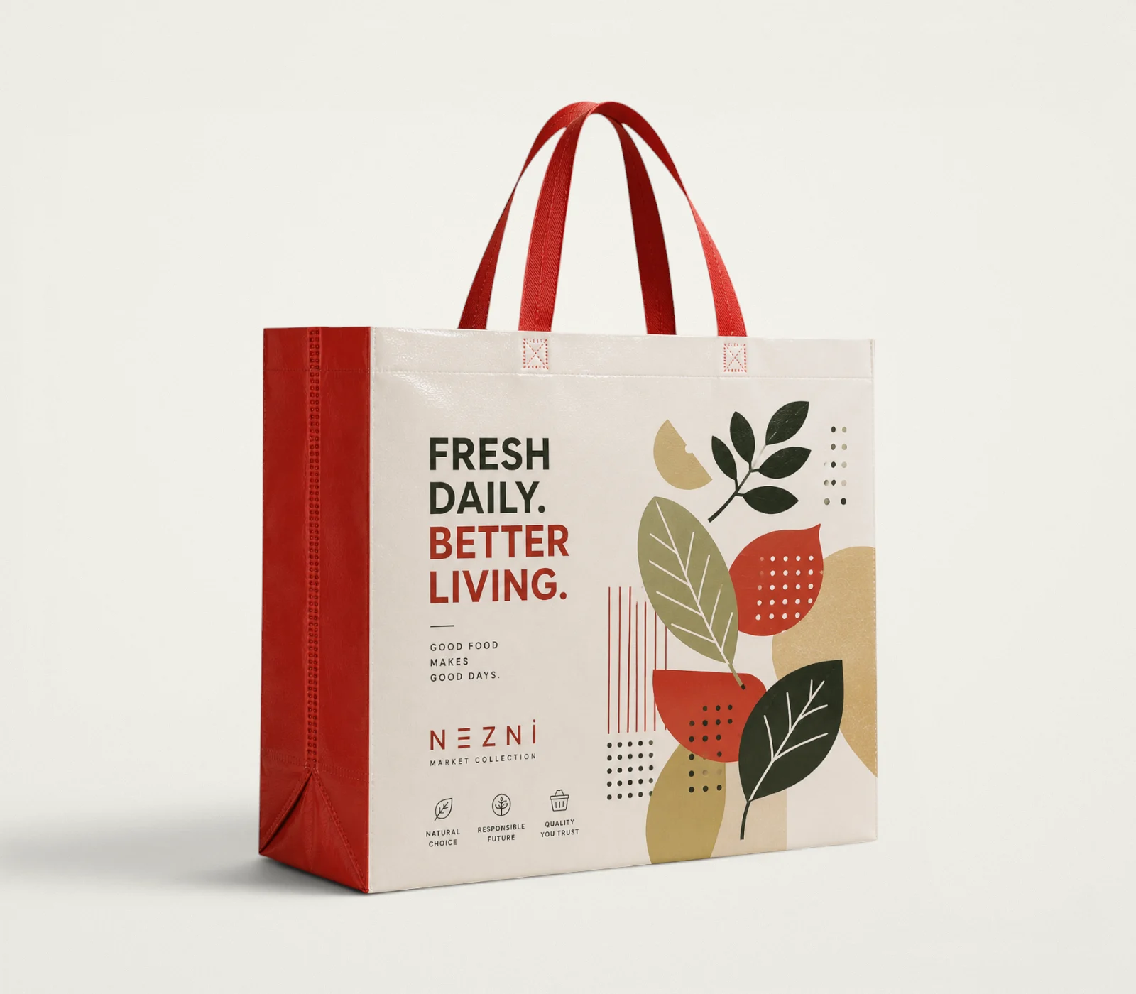 Laminated Non-Woven Shopping Bag, product code LUN-01, by Nezni.
