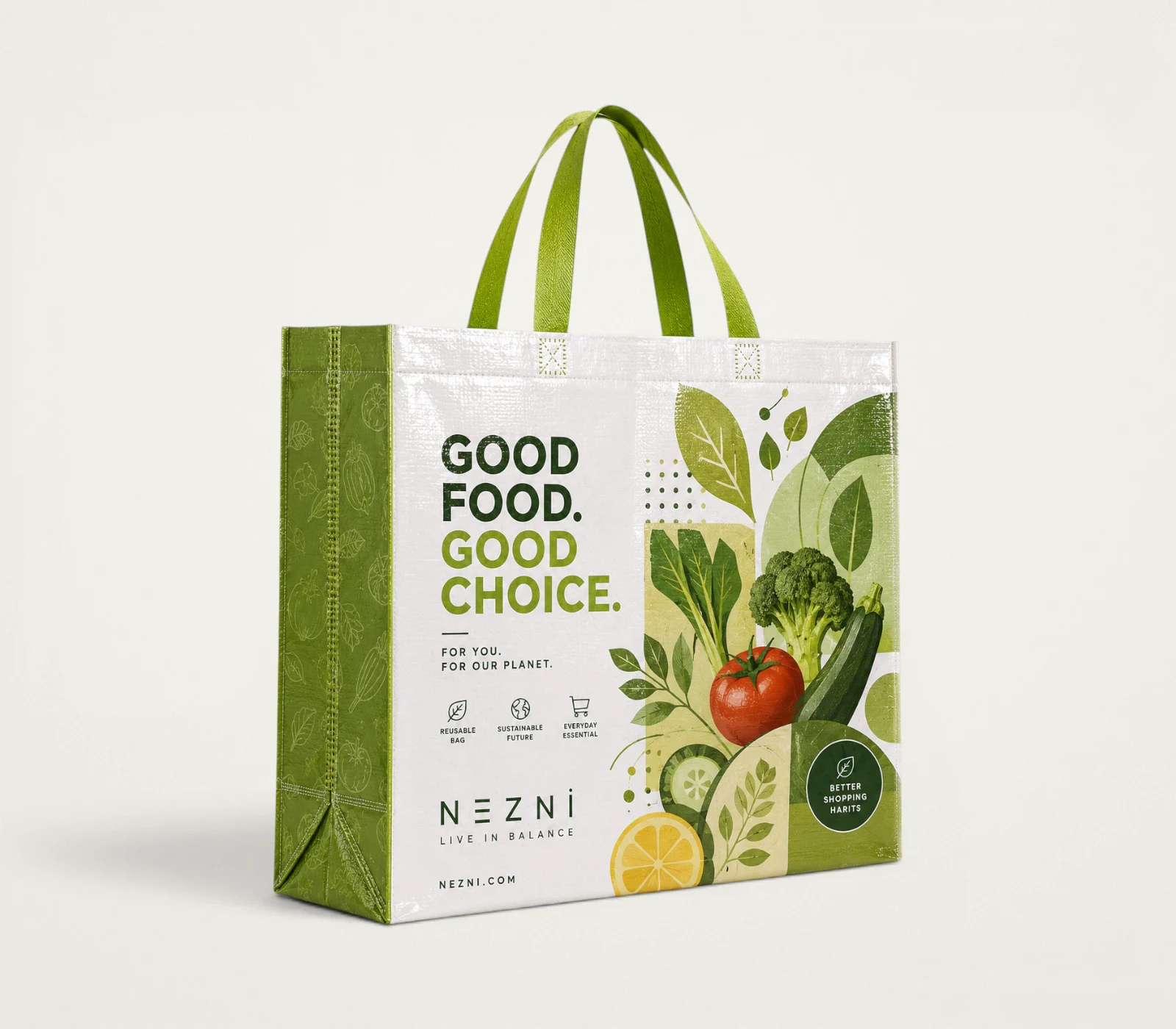 Shopping Bags representative product — Laminated Non-Woven Grocery Bag