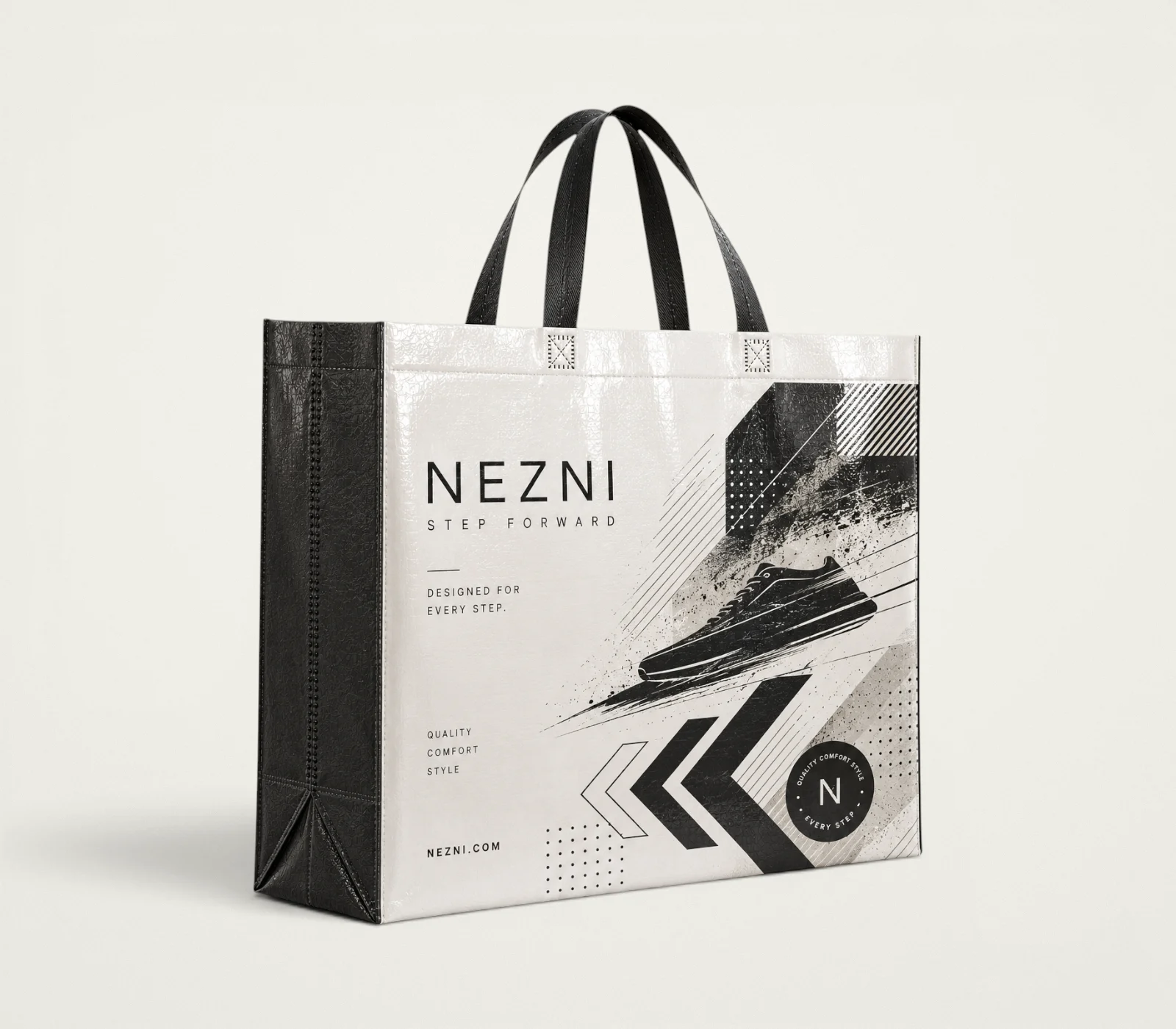 LUN-03 Wide Laminated Non-Woven Shopper product image
