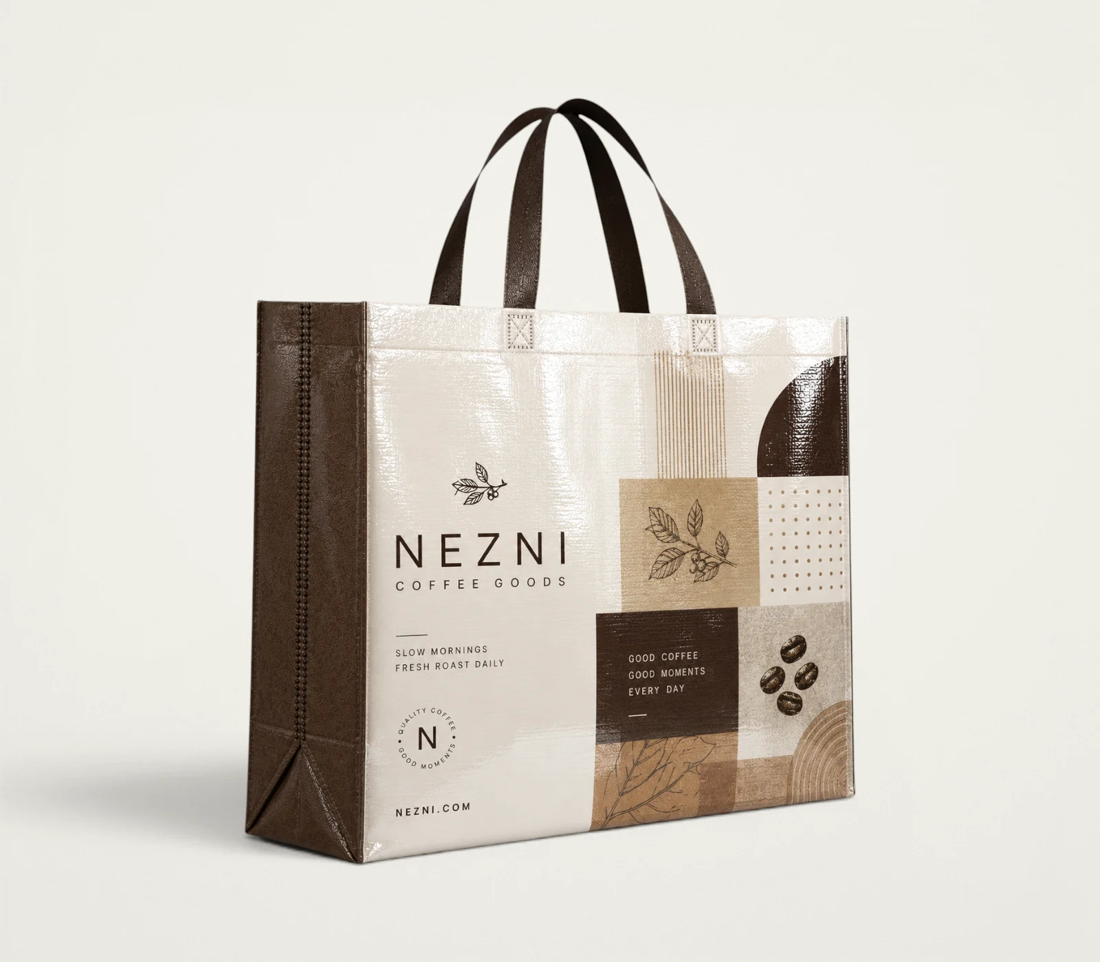 LUN-05 Landscape Laminated Non-Woven Shopper product image