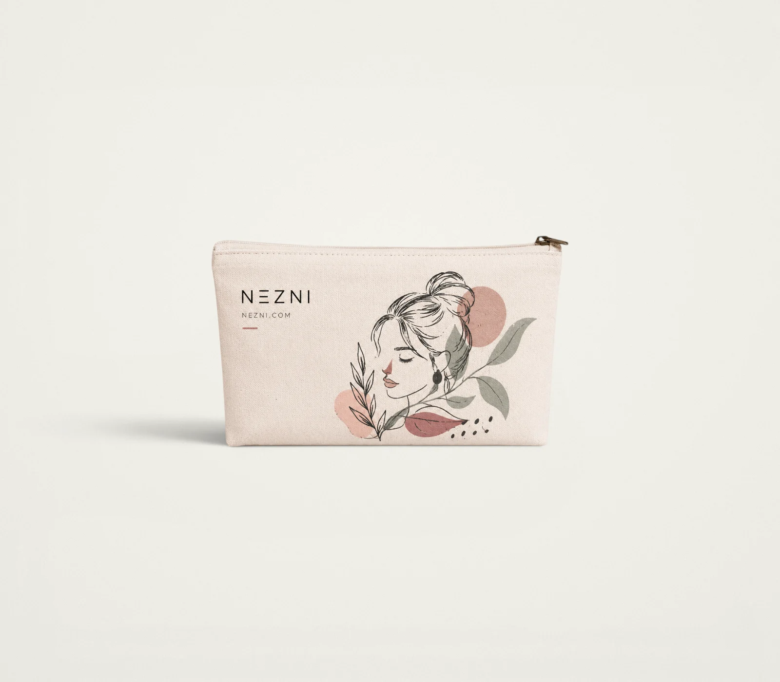 MK-03 Flat Canvas Cosmetic Bag product image