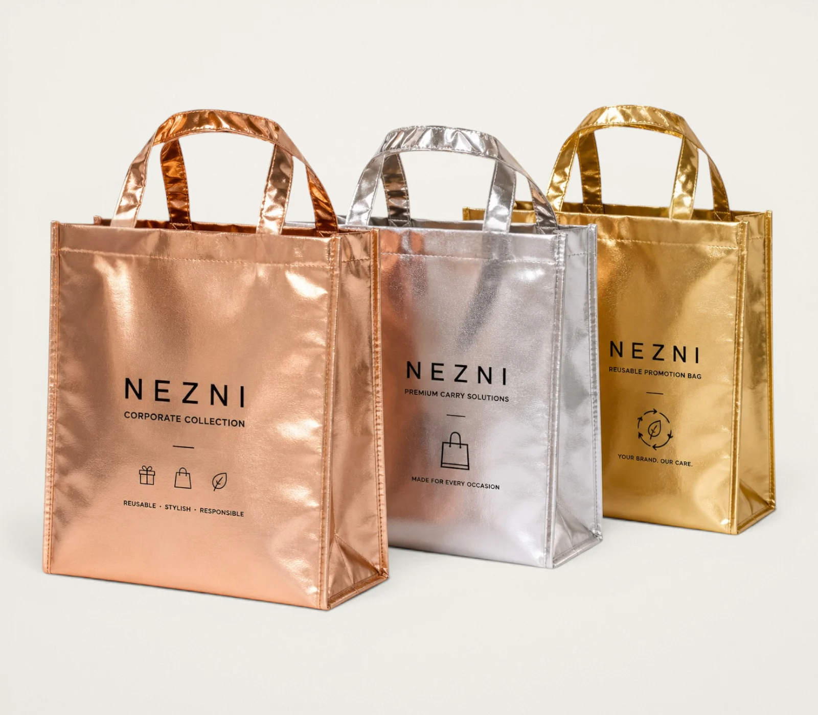 MTL-01 Metallic Laminated Tote Bag product image