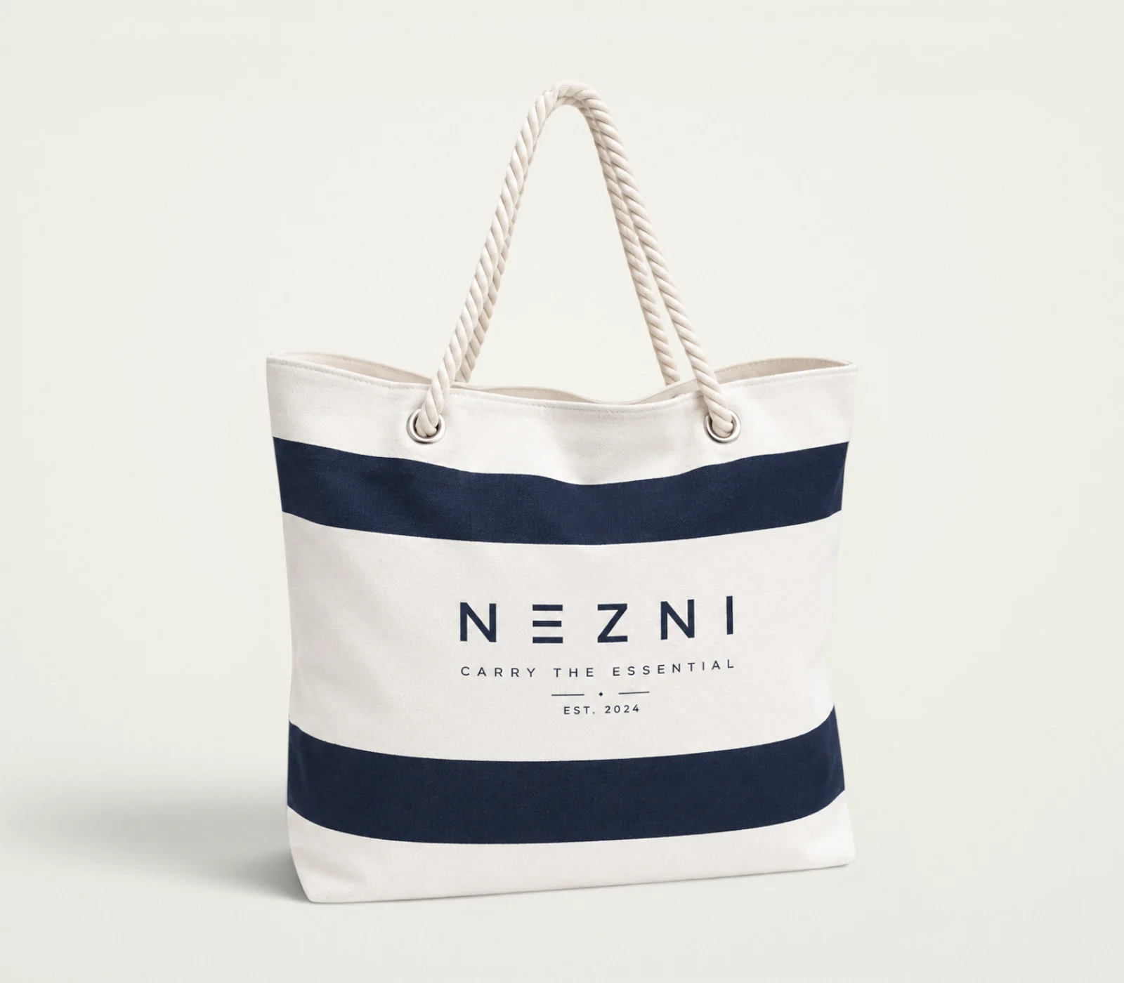 PLJ-02 Rope-Handle Canvas Beach Bag product image