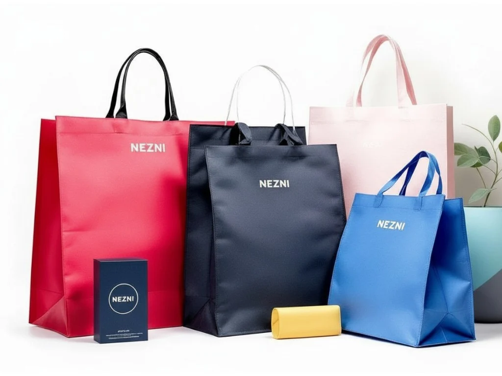 Laminated bag examples with glossy printed surfaces